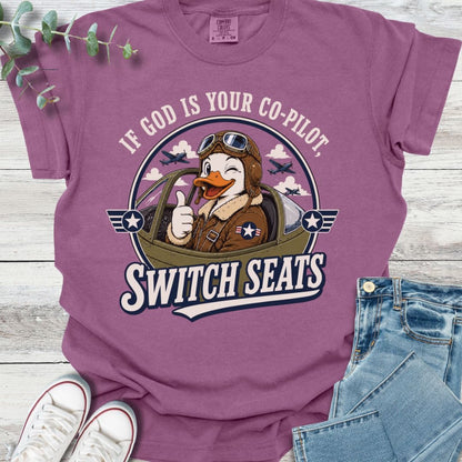 God Is My Pilot T-Shirt - Christian graphic tee