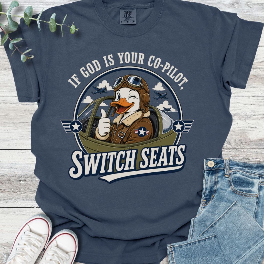 God Is My Pilot T-Shirt - Christian graphic tee