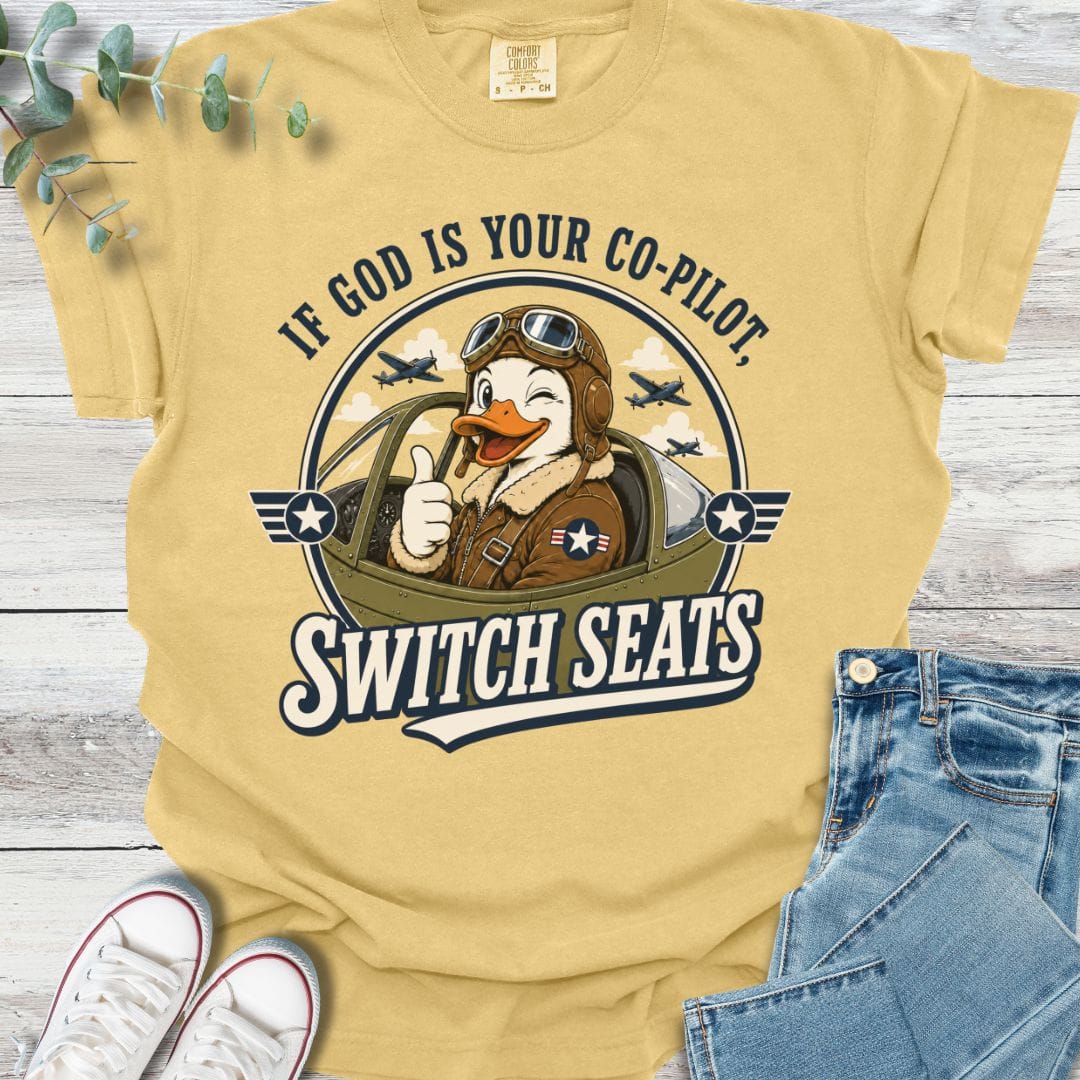 God Is My Pilot T-Shirt - Christian graphic tee