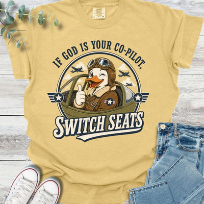God Is My Pilot T-Shirt - Christian graphic tee
