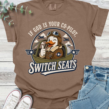 God Is My Pilot T-Shirt - Christian graphic tee