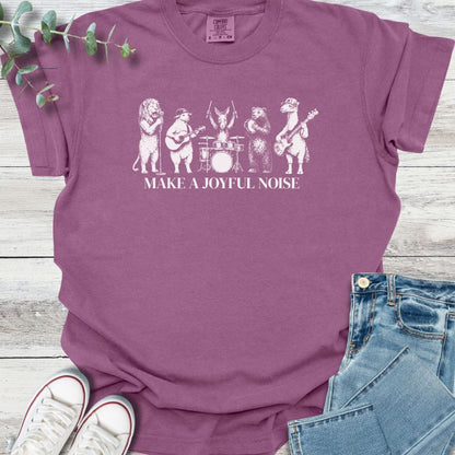 Joyful Noise T-Shirt in Berry - Christian graphic tee