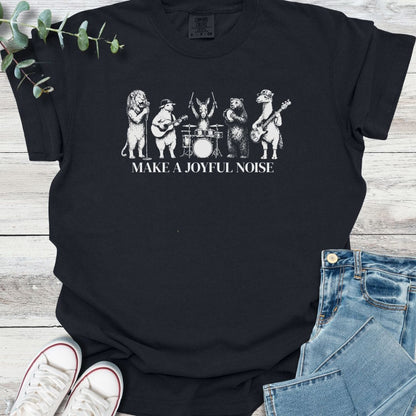 Joyful Noise T-Shirt in Black - Christian graphic tee