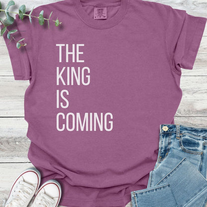 King's Return T-Shirt in Berry - Christian graphic tee