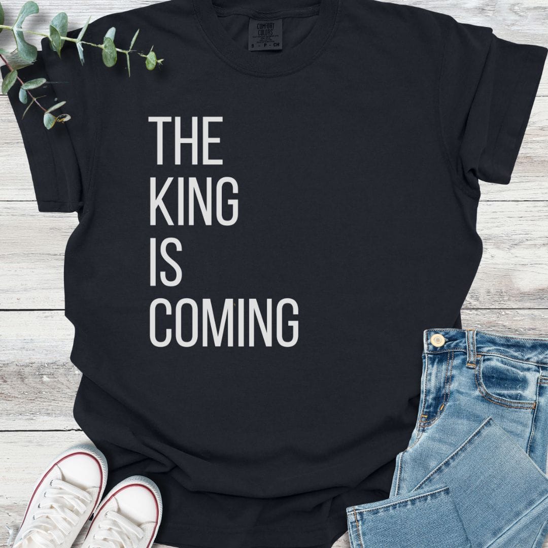 King's Return T-Shirt in Black - Christian graphic tee