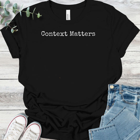 Biblical Context T-Shirt in Black - Christian graphic tee