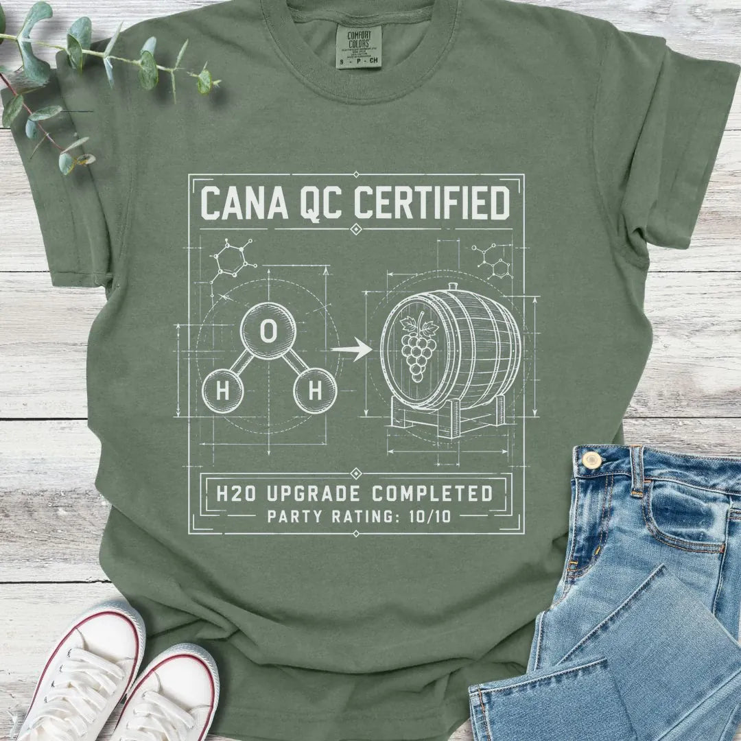 Cana Certified T-Shirt in Moss - Christian graphic tee