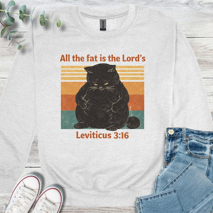The Lord's Portion Sweatshirt in Ash - Christian graphic sweatshirt