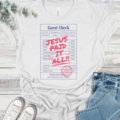 Paid It All T-Shirt in Ash - Christian graphic tee