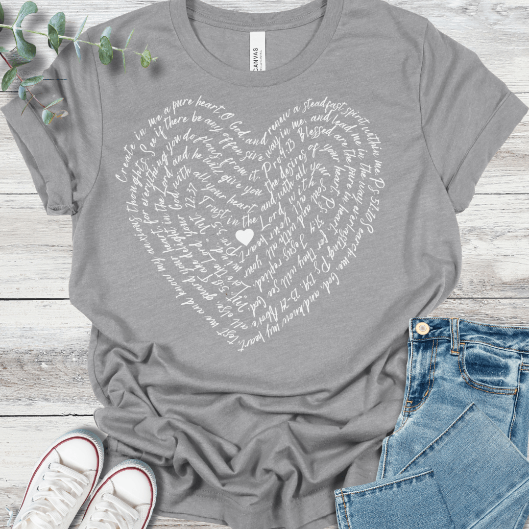 Scripture Heart T-Shirt - Christian graphic tee
