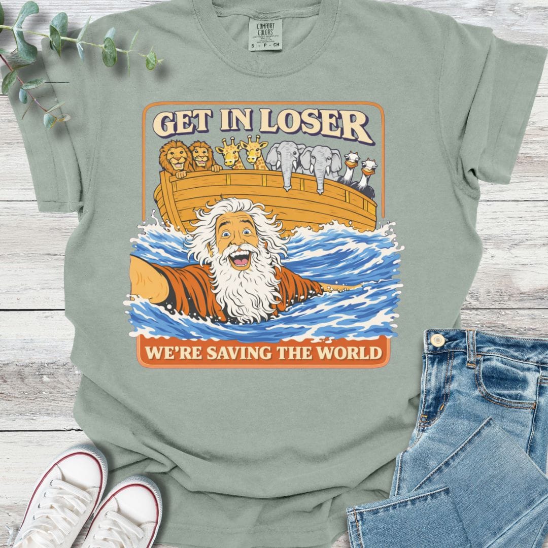 Flood Day T-shirt in Bay - Christian graphic tee