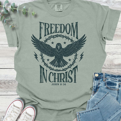 True Freedom T-shirt in Bay - Christian graphic tee