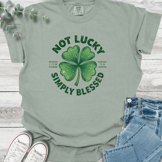Simply Blessed T-Shirt in Bay - Christian graphic tee