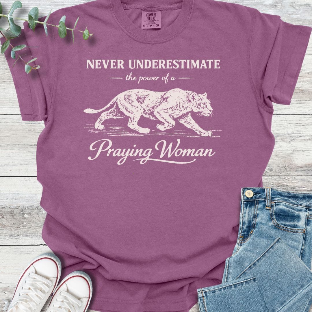 Praying Woman T-Shirt - Christian graphic tee