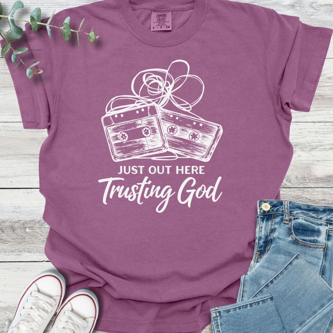 Messy Faith T-Shirt in Berry - Christian graphic tee