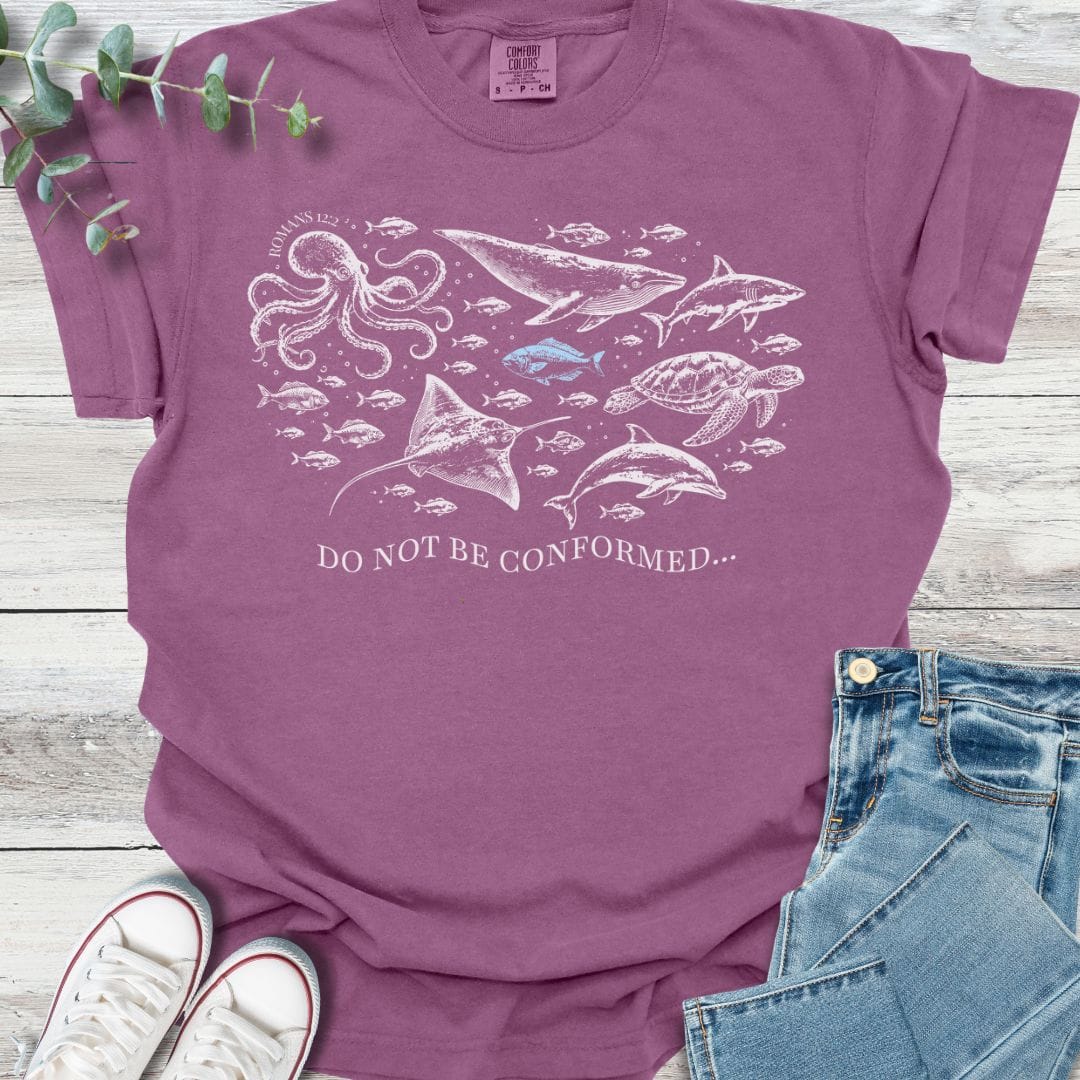 Counter Culture T-Shirt in Berry - Christian graphic tee