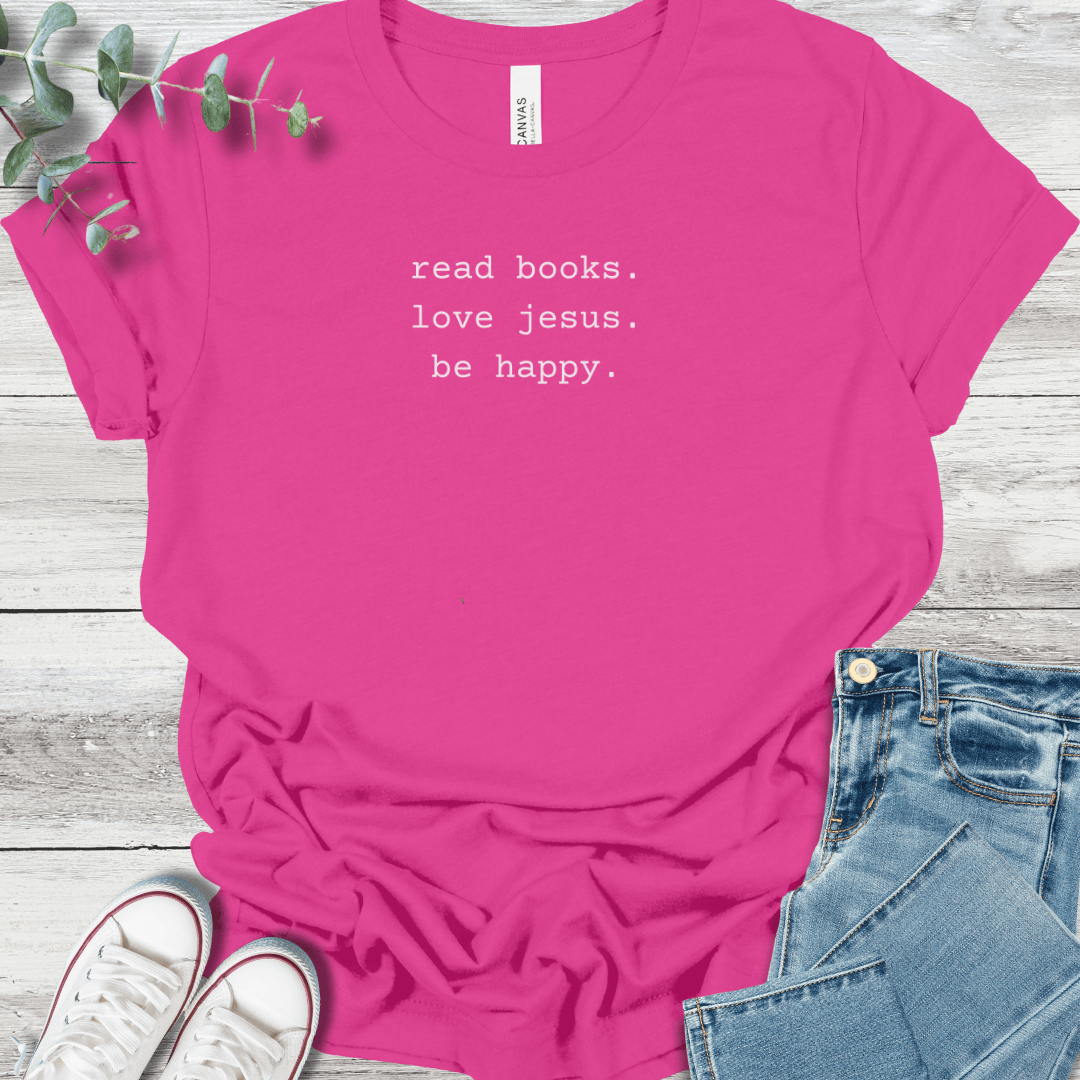Contentment T-Shirt in Berry - Christian graphic tee