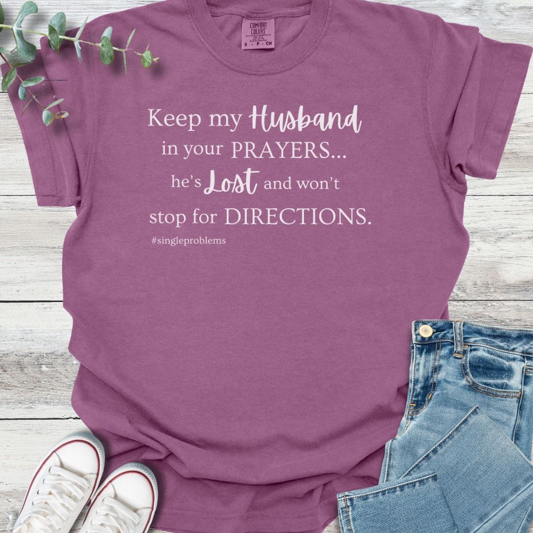 Single Problems T-shirt in Berry - Christian graphic tee