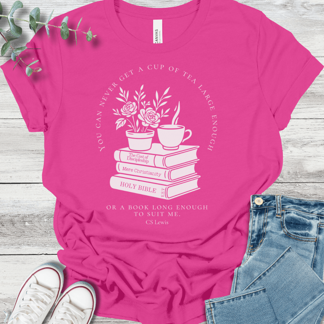 Cup of Theology T-Shirt in Berry - Christian graphic tee