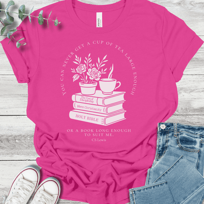 Cup of Theology T-Shirt in Berry - Christian graphic tee