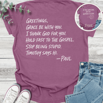 Classic Paul Special Edition T-shirt in Berry - Christian graphic tee