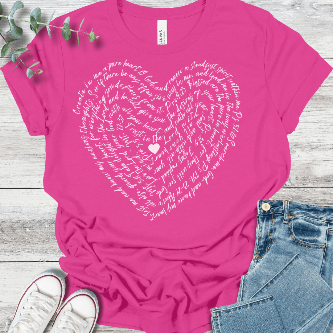 Scripture Heart T-Shirt - Christian graphic tee