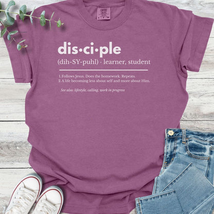 Disciple Definition T-shirt in Berry - Christian graphic tee