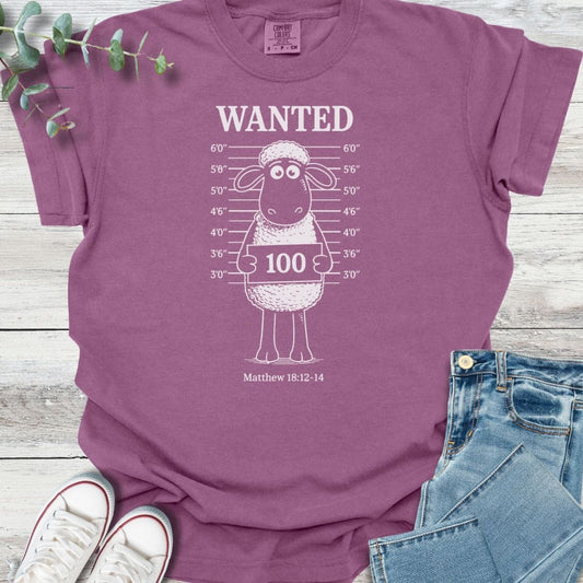 Wanted T-shirt in Berry - Christian graphic tee