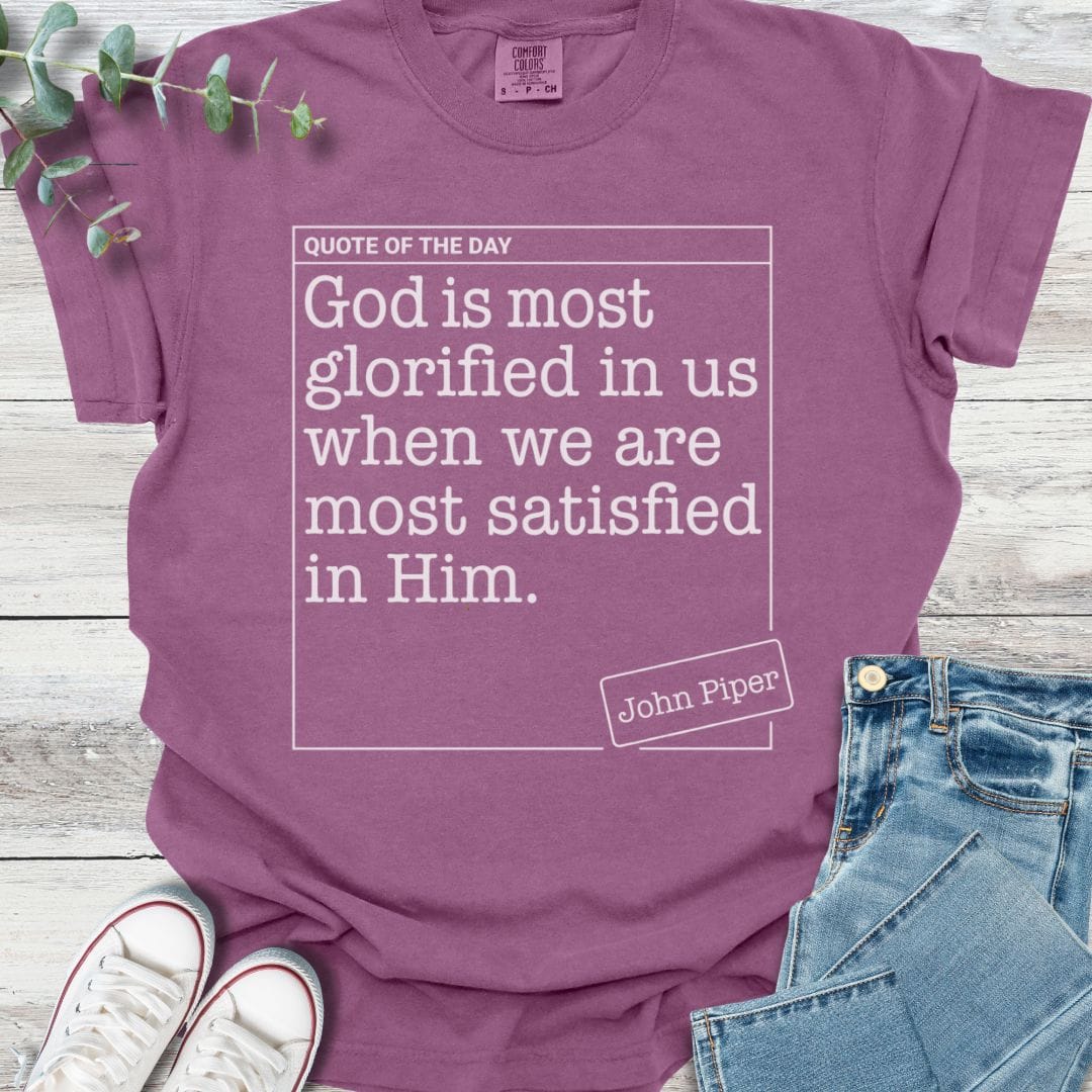 Most Glorified T-Shirt in Berry - Christian graphic tee