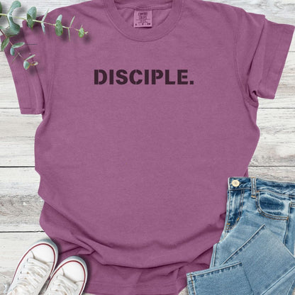 Disciple. T-Shirt in Berry - Christian graphic tee