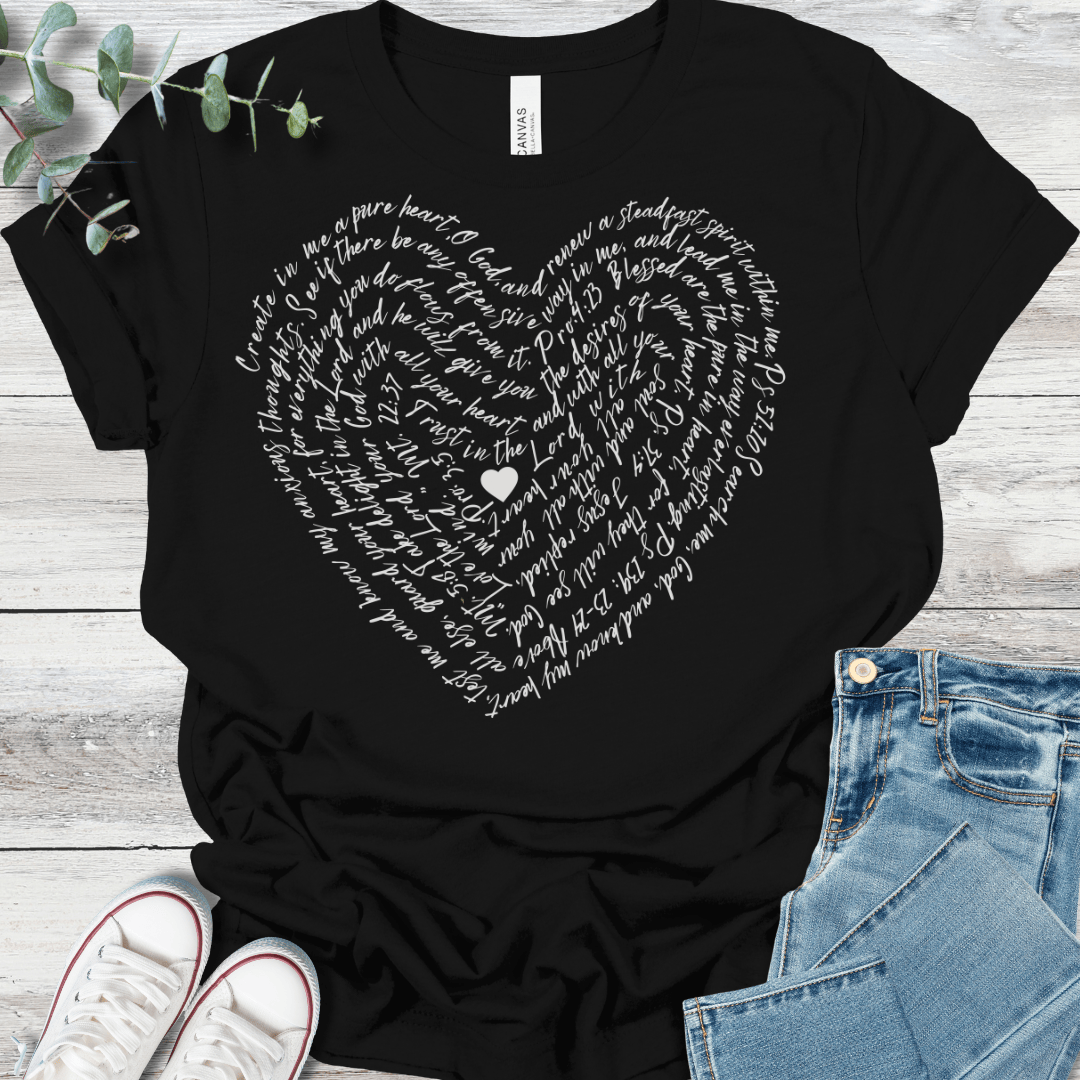 Scripture Heart T-Shirt - Christian graphic tee