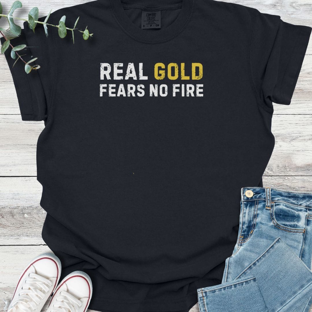 Real Gold T-shirt in Black - Christian graphic tee