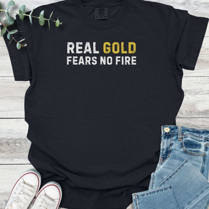 Real Gold T-shirt in Black - Christian graphic tee