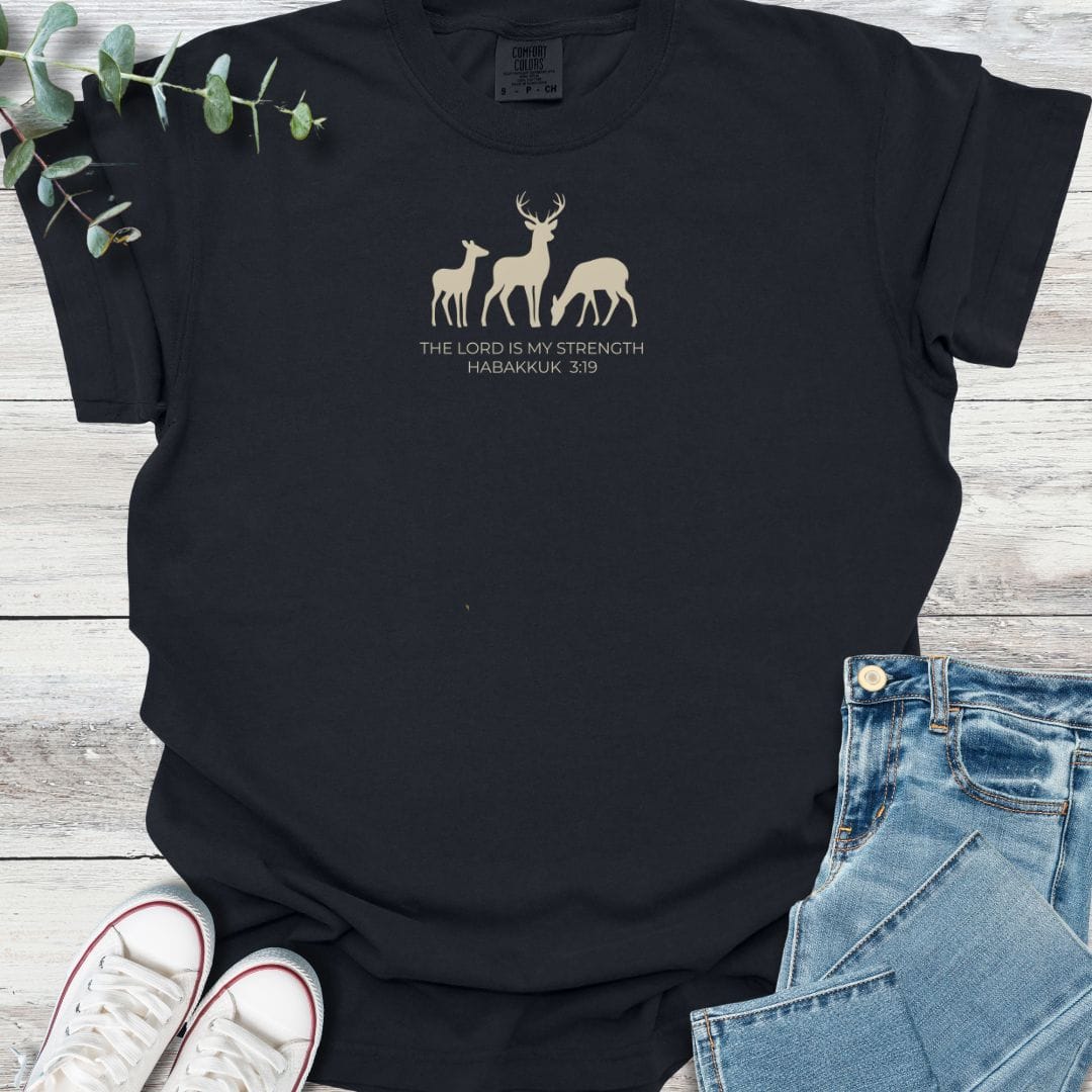 Sovereign Strength T-Shirt in Black - Christian graphic tee