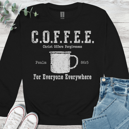 Cup of Forgiveness Sweatshirt - Christian graphic sweatshirt