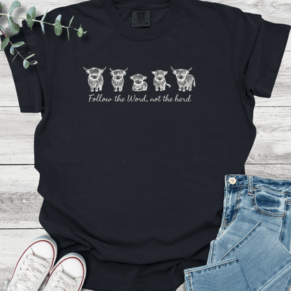 Highland Herd T-shirt in Black - Christian graphic tee