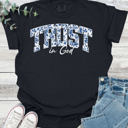 Trust T-shirt in Black - Christian graphic tee