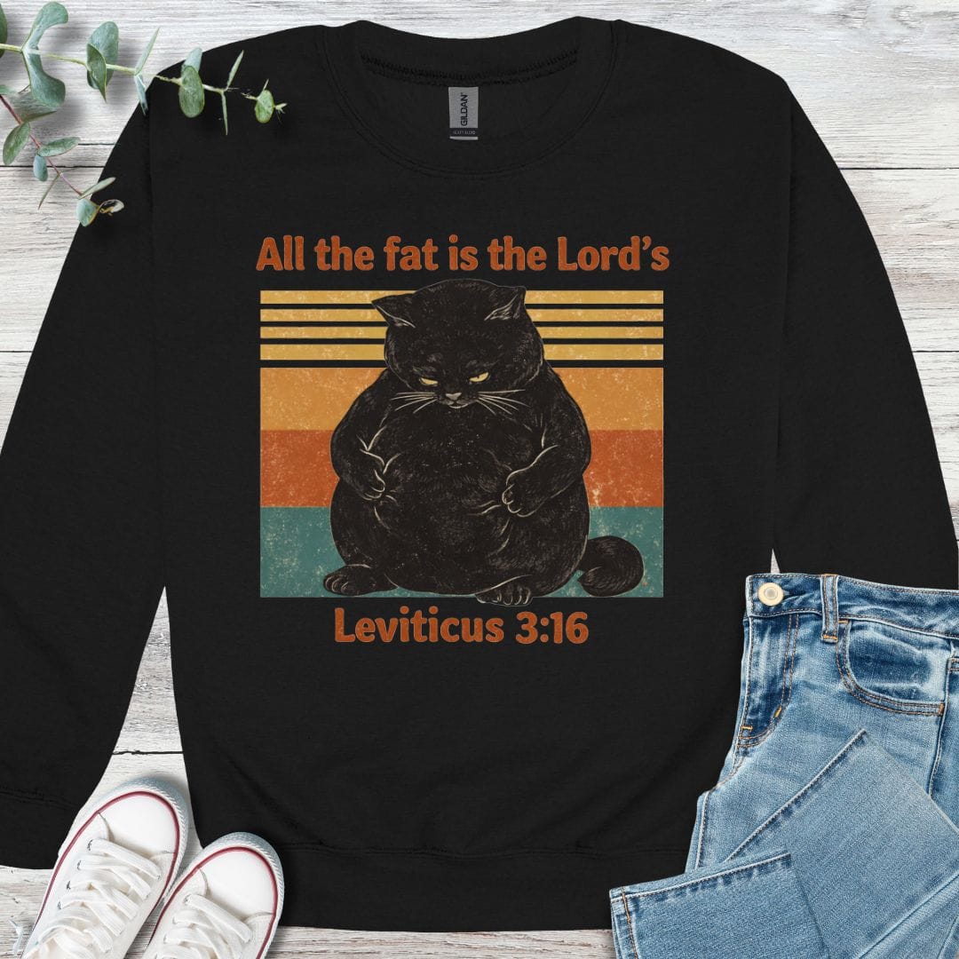 The Lord's Portion Sweatshirt in Black - Christian graphic sweatshirt