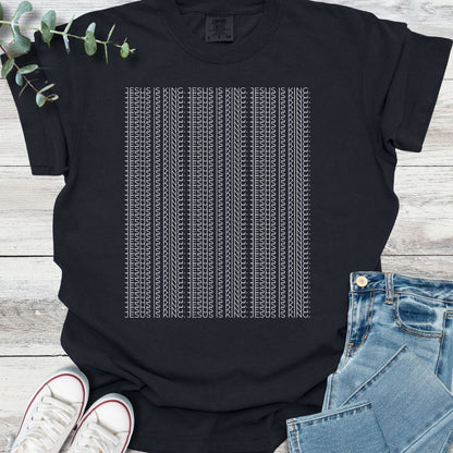 Kingdom Pattern T-Shirt in Black - Christian graphic tee
