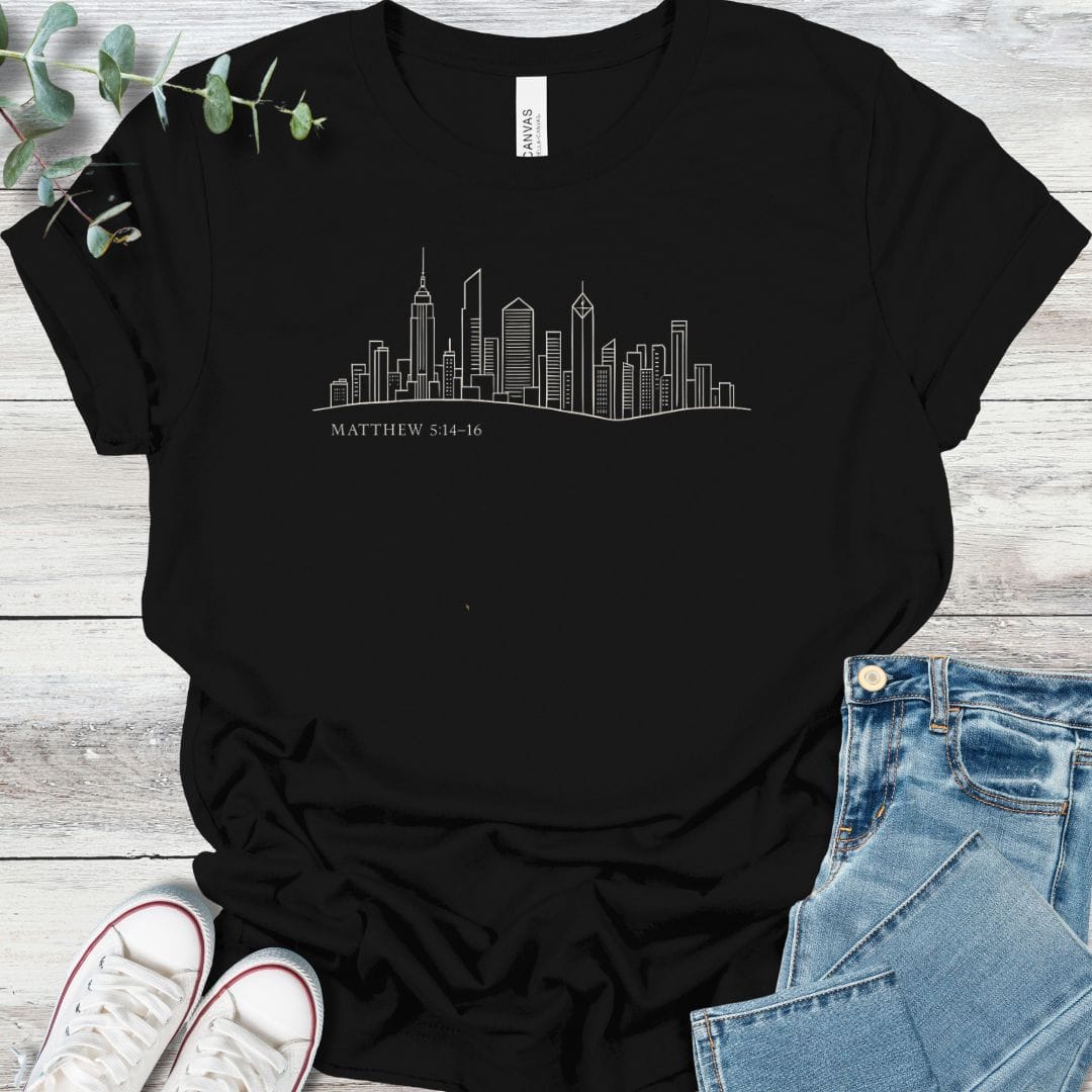 City On A Hill T-Shirt in Black - Christian graphic tee
