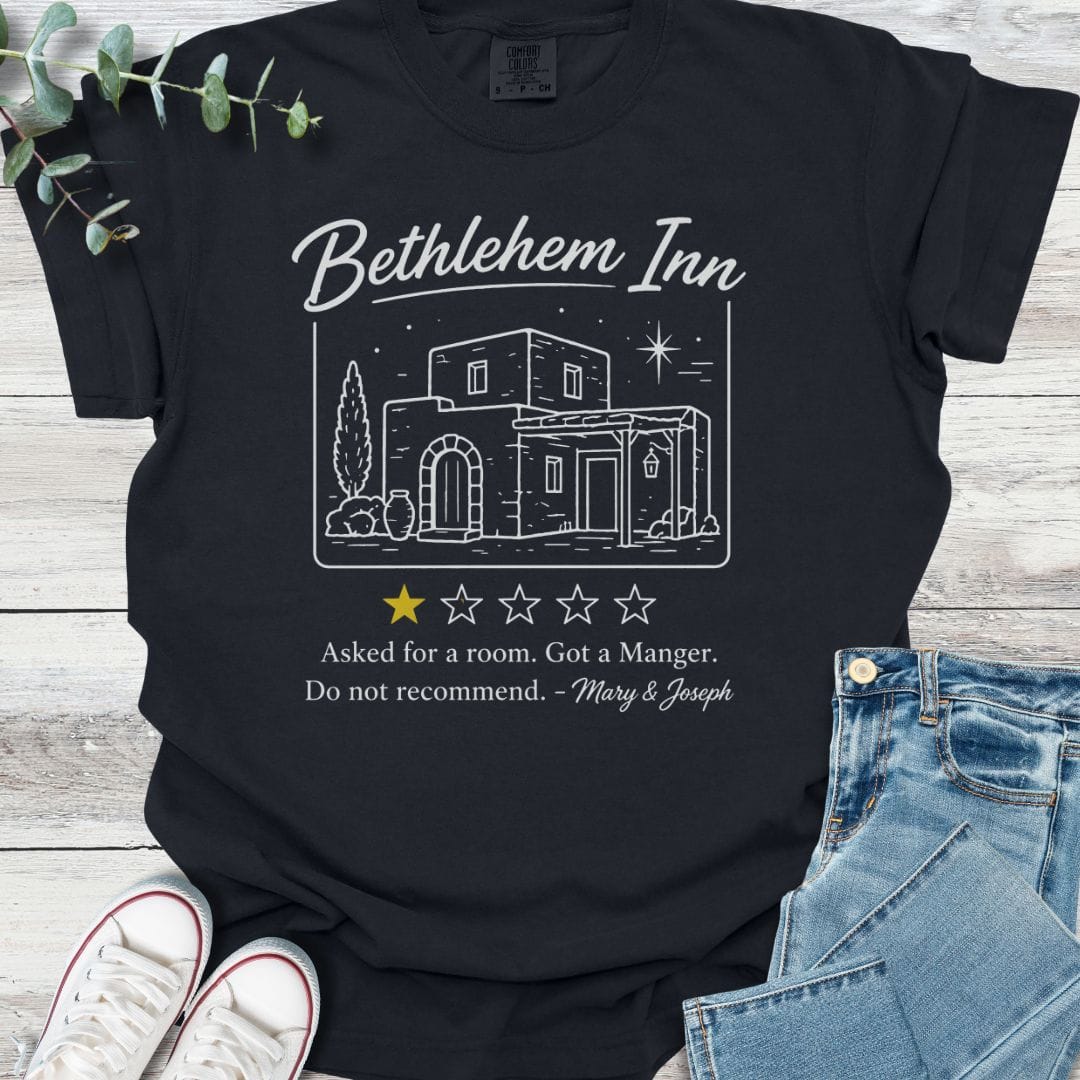Bethlehem Review T-Shirt in Black - Christian graphic tee
