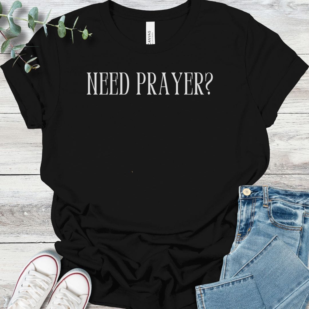 Let's Pray T-Shirt in Black - Christian graphic tee