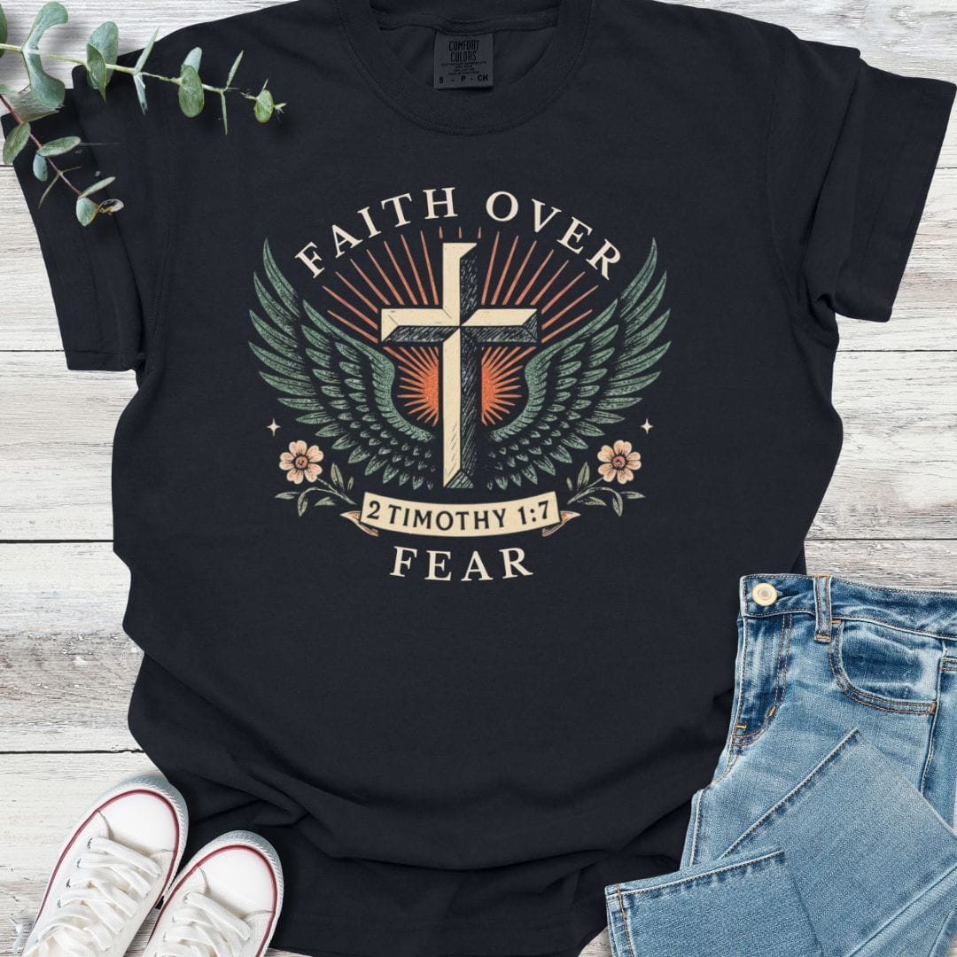 Faith Forward T-Shirt in Black - Christian graphic tee