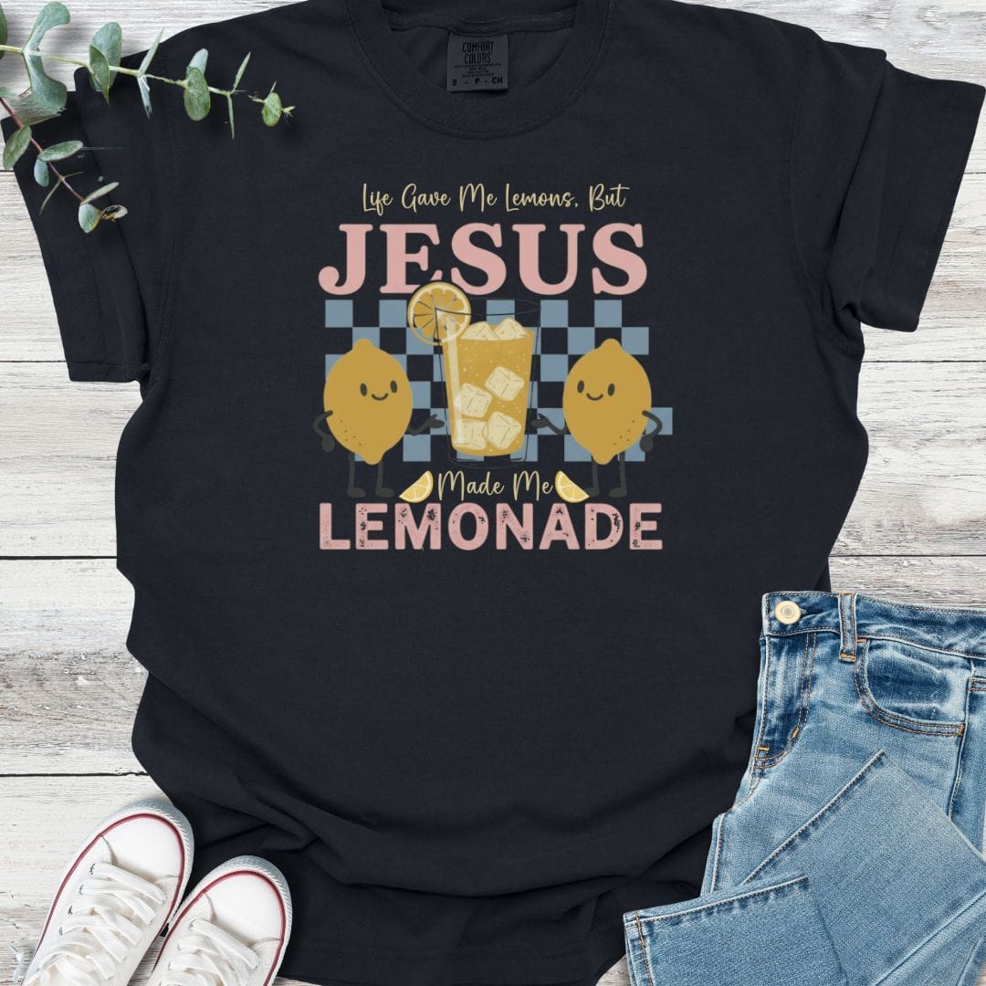 Made Lemonade T-Shirt in Black - Christian graphic tee