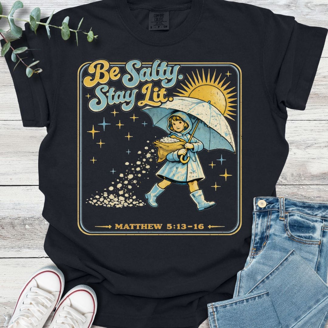 Salty T-shirt in Black - Christian graphic tee