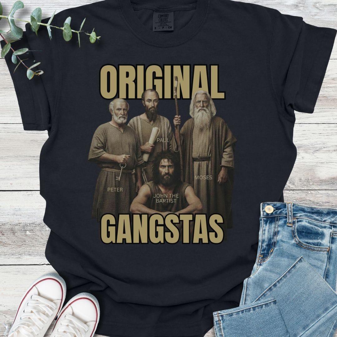 God's Original Gangstas T-Shirt in Black - Christian graphic tee