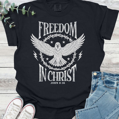 True Freedom T-shirt in Black - Christian graphic tee
