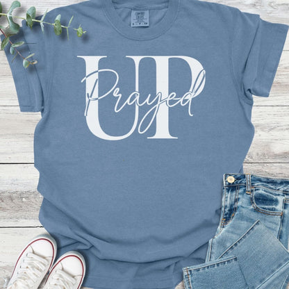 Well Prayed T-shirt in Blue Jean - Christian graphic tee