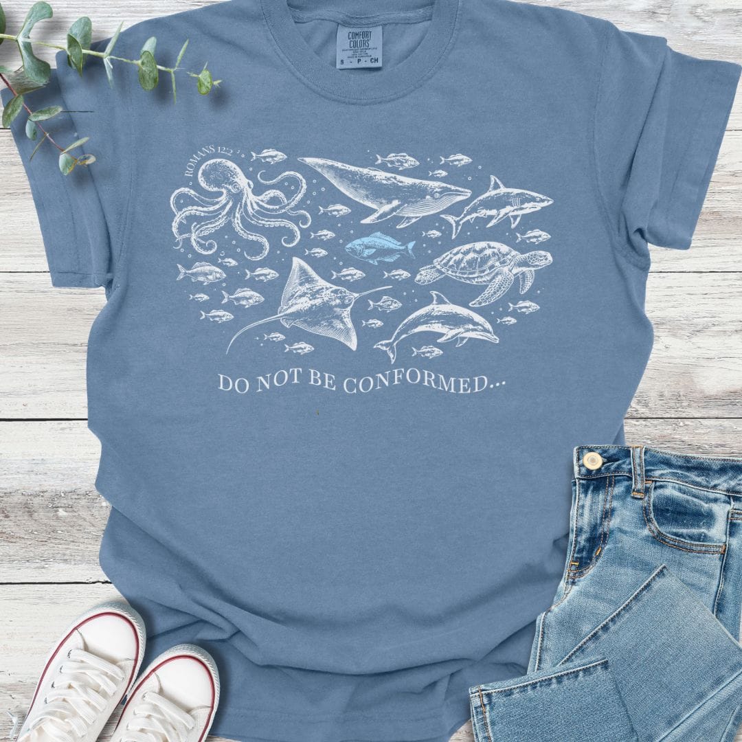 Counter Culture T-Shirt in Blue Jean - Christian graphic tee