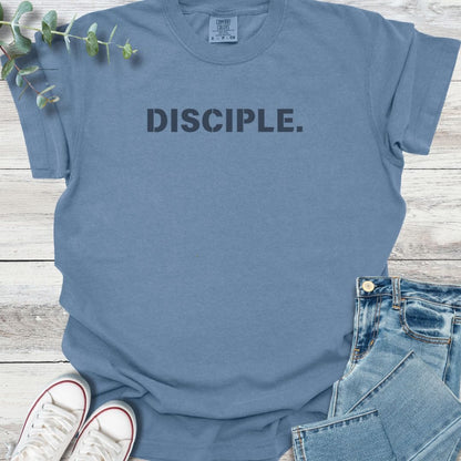 Disciple. T-Shirt in Blue Jean - Christian graphic tee